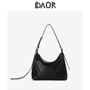 DAOR自由畅想小个子托特包女2025秋季新款牛皮腋下包hobo单肩包包
