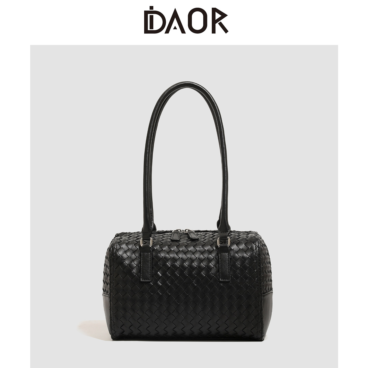 DAOR原创设计香槟色编织波士顿包包真皮高级感腋下包女手提单肩包,箱包皮具/热销女包/男包,腋下包,淘宝优惠券,粉丝福利购,淘宝优惠卷