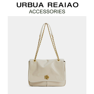 牛皮链条托特包女2025夏季 潮通勤包包单肩腋下包大容量斜挎包 新款