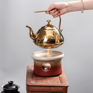 广式煮茶壶陶瓷酒精煮茶炉茶餐厅饭店专用点都德烧水茶壶保温水壶