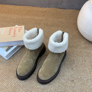 靴雪地靴 百搭休闲女靴厚底马丁靴圆头时装 7SEVEN2025新款 真皮时尚