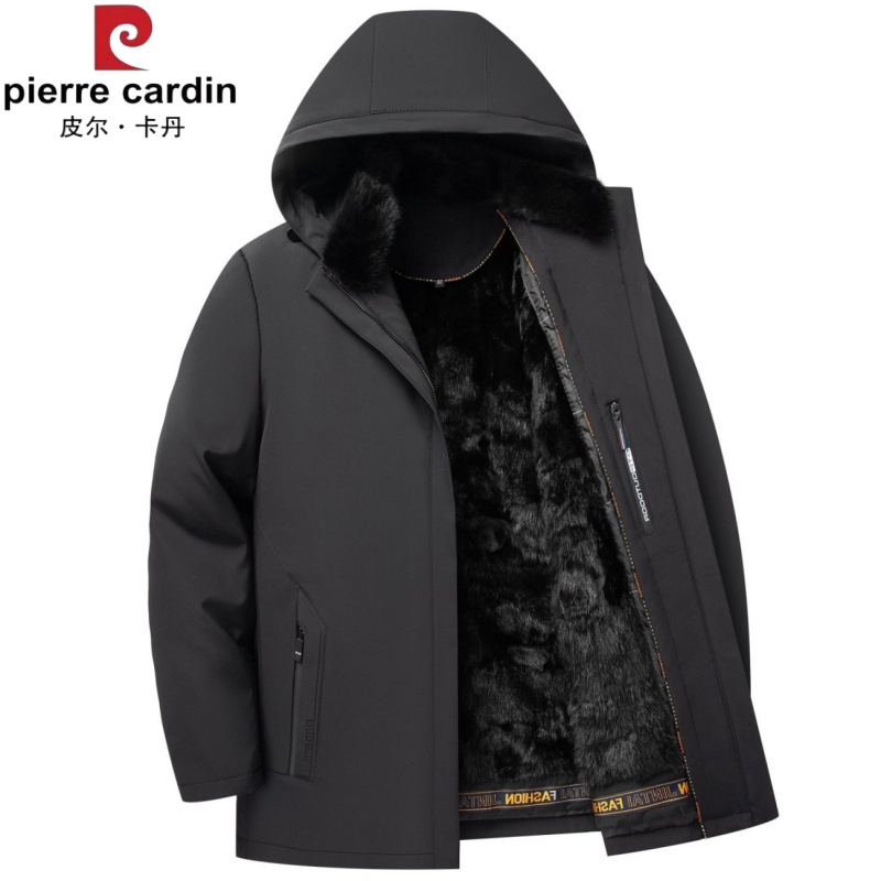 派克服男2025新款爆款秋冬季连帽外套水貂内胆真貂皮皮毛一体皮草