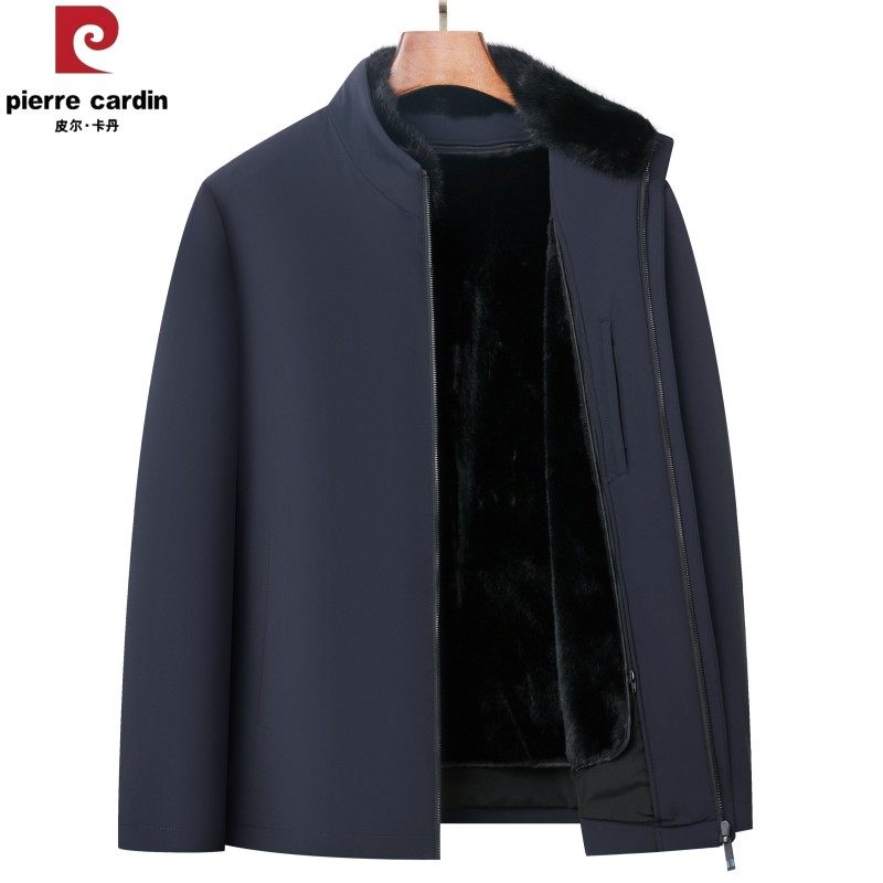 派克服男士立领皮毛一体整貂真水貂内胆皮草尼克服外套短款夹克