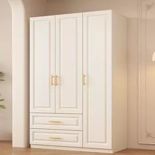 衣柜家用卧室实木推拉门出租房用新款儿童衣橱简易收纳可定制柜子