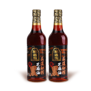 福达坊粮道街系列头道初榨黑芝麻油整箱装12瓶凉拌油餐饮囤货必备