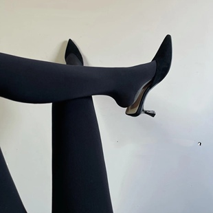 不掉档不加绒】 质量超好 黑色春秋连裤袜微压显瘦连袜打底裤薄款