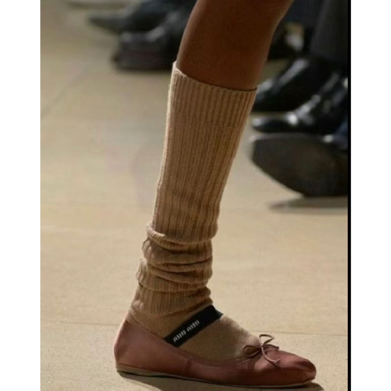 miu高端版 秀场同款42.6%羊毛坑条灰色高筒秋冬堆堆过膝大腿袜女,女士内衣/男士内衣/家居服,长筒袜,淘宝优惠券,粉丝福利购,淘宝优惠卷