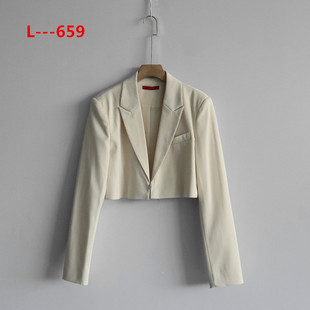 外贸新款 宽松显瘦短款 孤品女装 百搭简约时尚 休闲上衣外套 韩版 春季