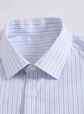 新款中国银行男衬衫短袖长袖条纹灰色工装制服中行行服工作服