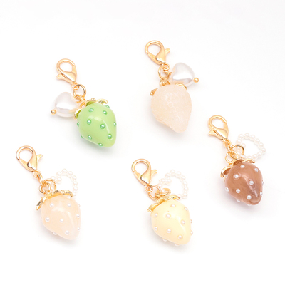 日本beads&parts新品草莓钥匙扣