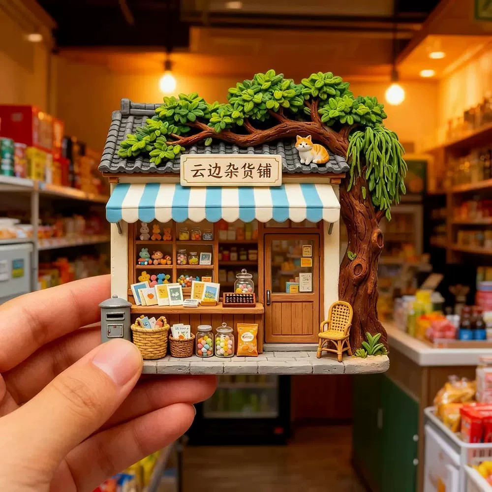【云边杂货铺】3D树脂立体浮雕磁吸冰箱贴文艺创作冰箱装饰贴