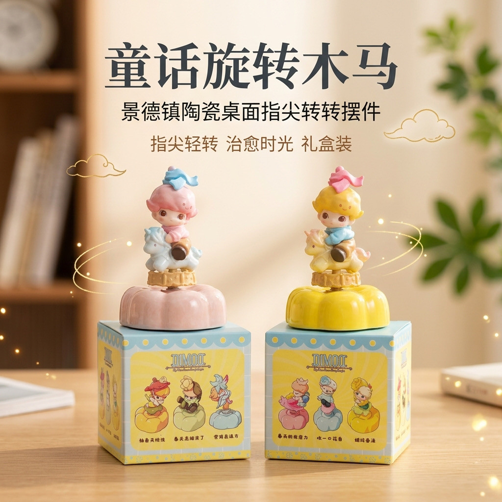 景德镇陶瓷转转车载中控装饰工位治愈可爱景德镇陶瓷转转奇遇瞬间