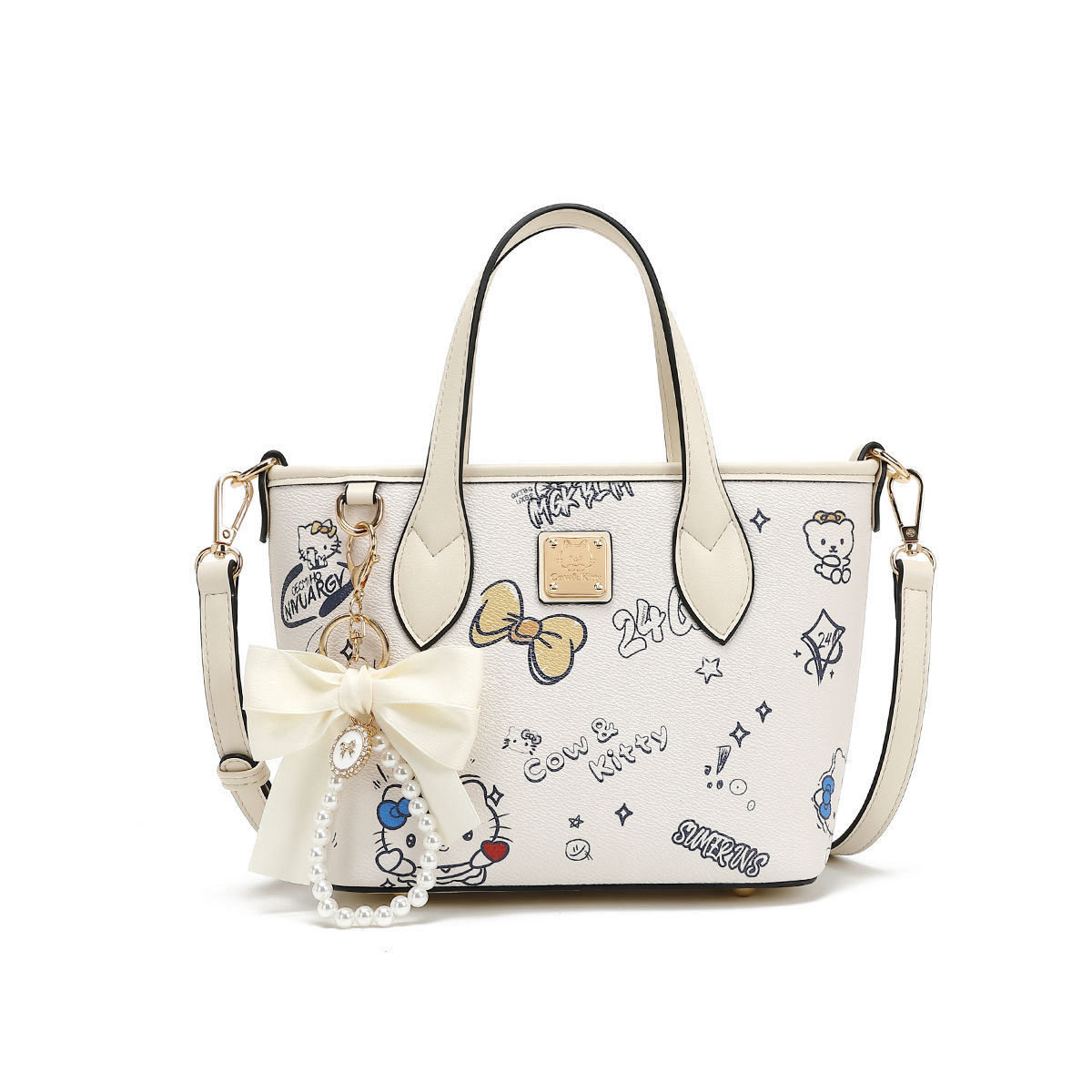 Kitty手提包金扣单肩女包