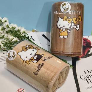 哈喽kitty毛巾美拉德系列擦手巾浴巾舒适吸水可爱卡通搓澡巾浴花