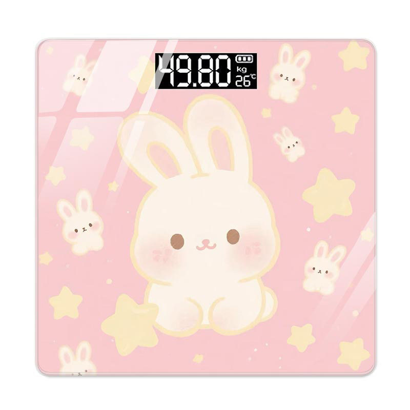 卡通智能蓝牙体重秤称体脂秤可爱小兔精准家用秤称重小型电子秤