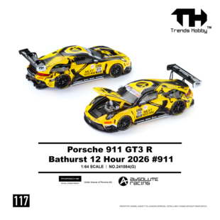 [程逸预售]Trends TH 1:64 保时捷 911 GT3 R 2026 B12H 合金车模