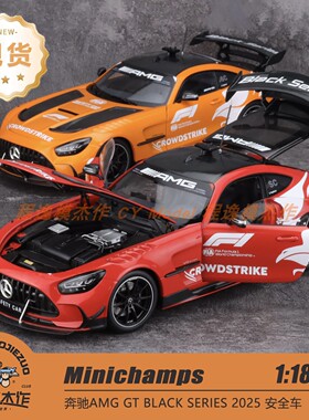 迷你切 1:18 奔驰AMG GT BLACK SERIES 2025 安全车 合金全开车模