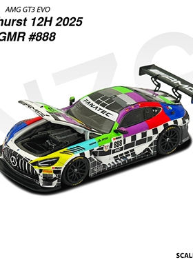 [程逸预售] KILO 1:64 奔驰 AMG GT3 EVO II 12H耐力赛 合金车模