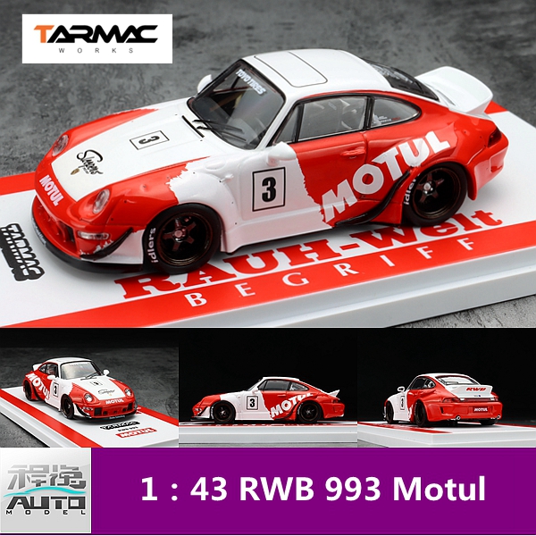 TW Tarmac 1:43 993 RWB Motul涂装 汽车模型