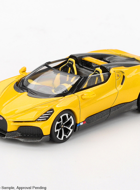 [预售]MINIGT 1:64 布加迪Bugatti W16 Mistral 黄 合金车模 1137