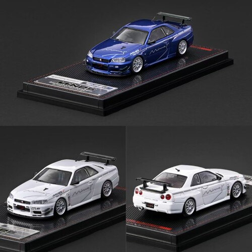 [程逸预售] IG 1:64 尼桑 Skyline GT-R Mine's (R34) 合金车模