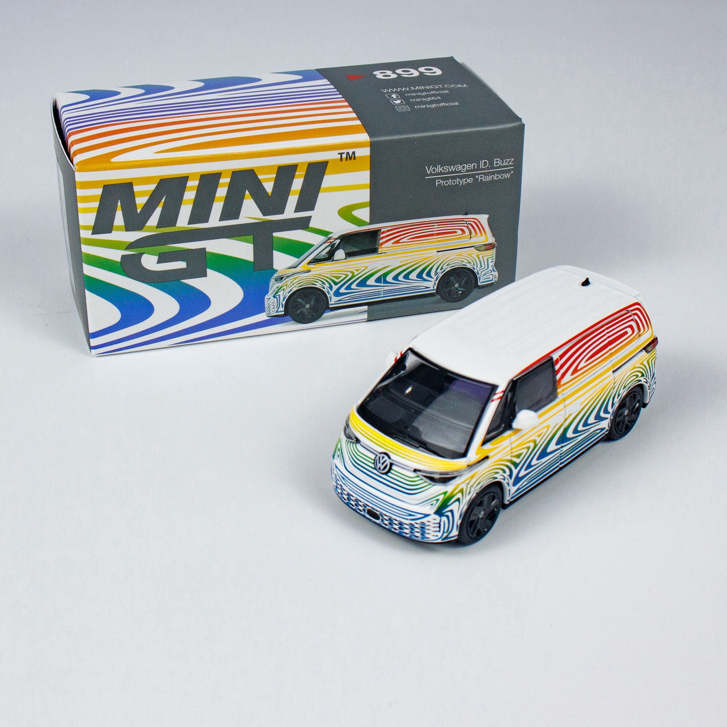 MINIGT 1:64 大众 Buzz Prototype Rainbow 彩虹涂装 合金车模