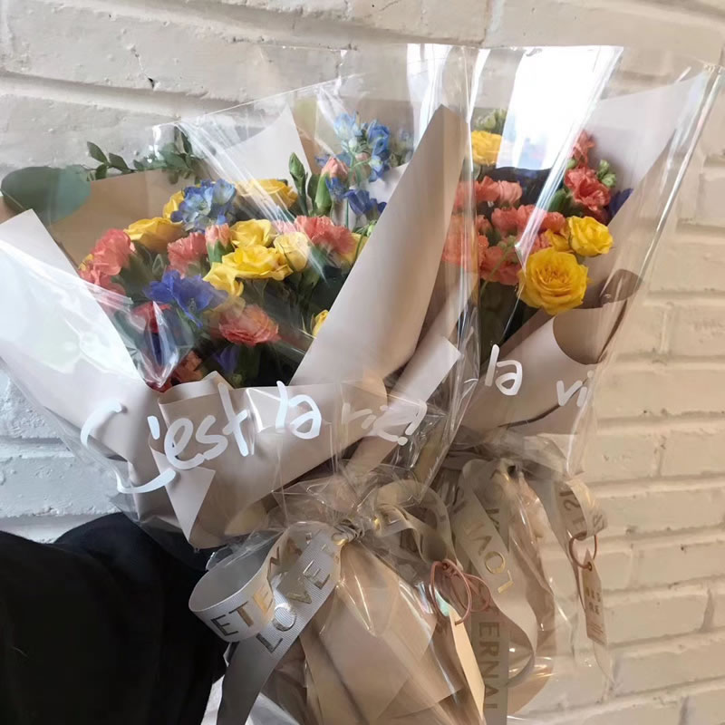 鲜花包装纸字母opp透明包花纸