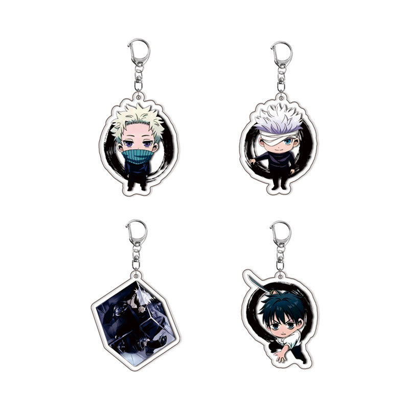 咒术回战夹层钥匙扣五条悟伏黑惠动漫周边挂件二次元谷子包包挂坠
