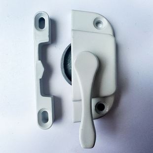 窗户锁月牙锁门锁搭扣老式推拉白色钩锁塑钢门窗长柄平移铝合金