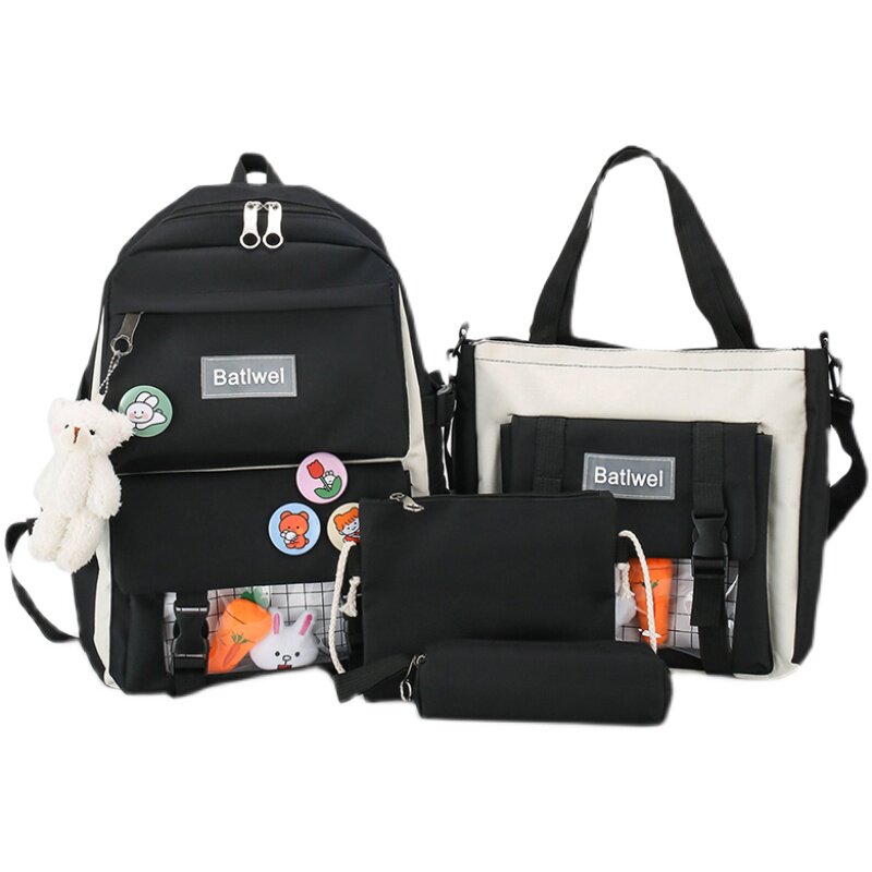 CUTE ELEMENTARY SCHOOL STUDENT SCHOOLBAG FEMALE KOREAN VERSION INS HIGH SCHOOL BACKPACK MIDDLE SCHOOL STUDENT JUNIOR HIGH SCHOOL STUDENT LARGE-CAPACITY RUCKSACK