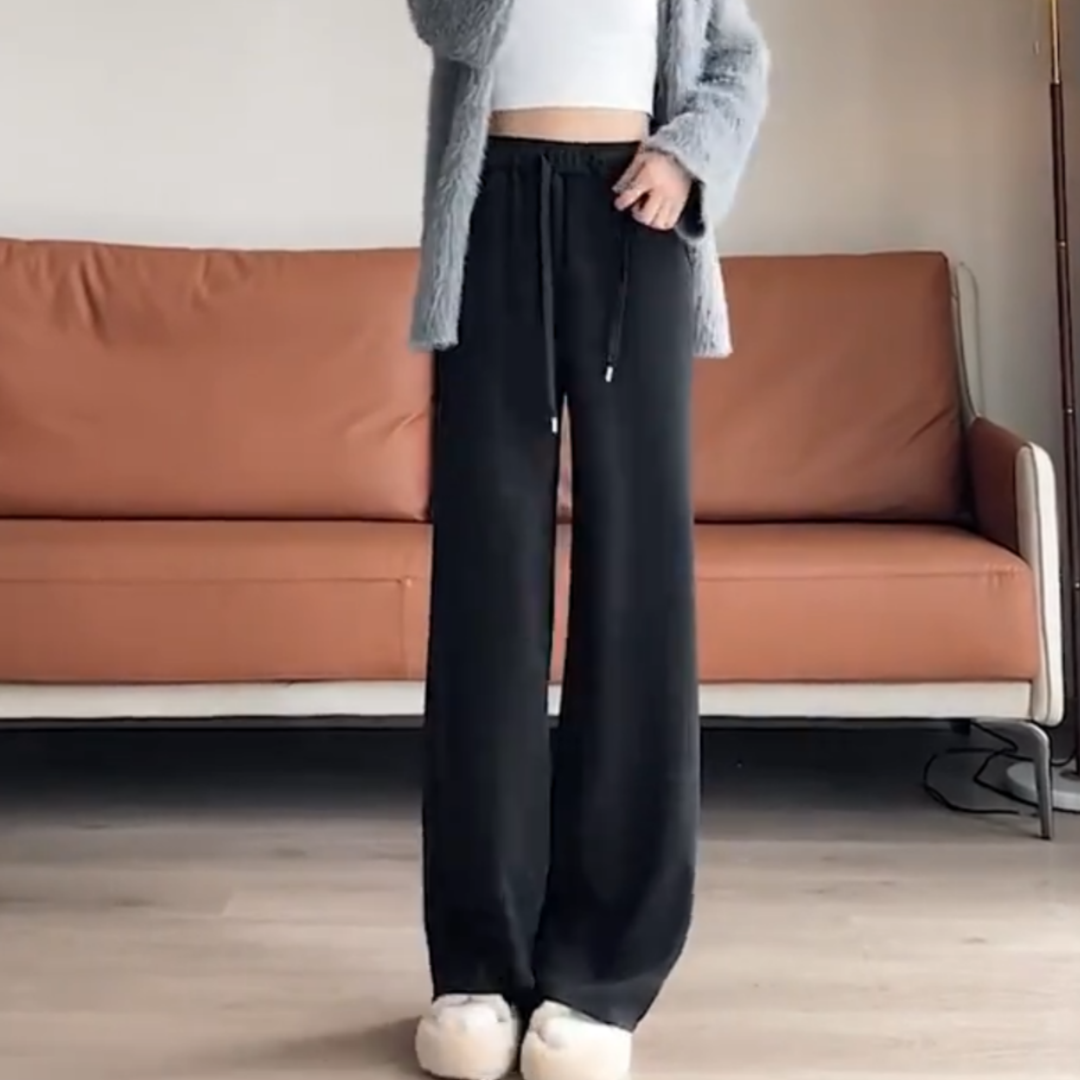 净版纯色窄版修身抽绳直筒卫裤女2026春秋新款高腰百搭垂感休闲裤,女装/女士精品,大码裤装,淘宝优惠券,粉丝福利购,淘宝优惠卷