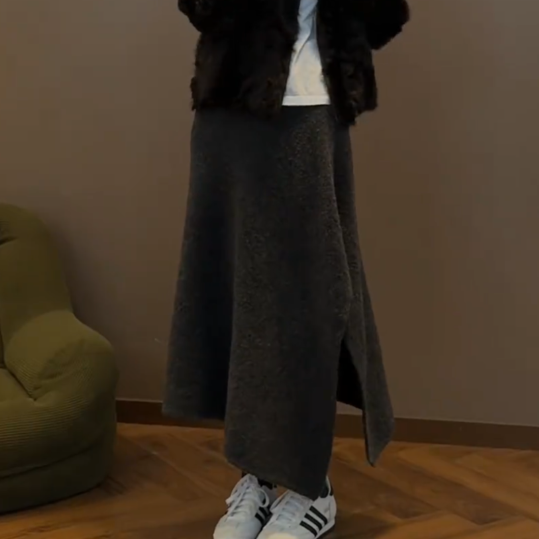 慵懒感灰色羊毛呢不规则裙摆半身裙女秋冬新款时尚高腰显瘦半身裙,女装/女士精品,大码半身裙,淘宝优惠券,粉丝福利购,淘宝优惠卷