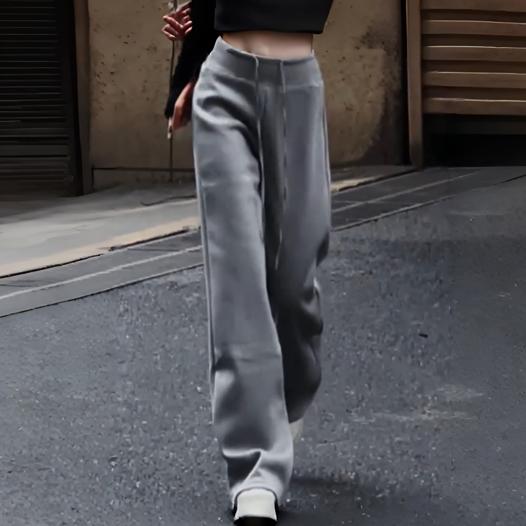 灰色高腰气质显瘦松紧腰抽绳直筒卫裤春夏新款百搭时尚垂感休闲裤,女装/女士精品,大码裤装,淘宝优惠券,粉丝福利购,淘宝优惠卷