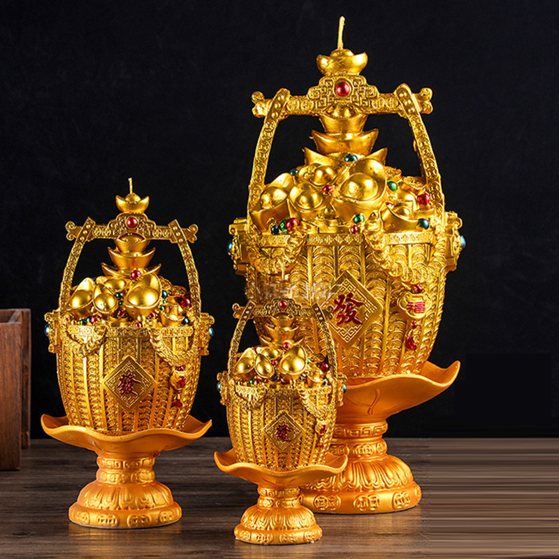 缘益坊家用供佛一桶金元宝蜡烛