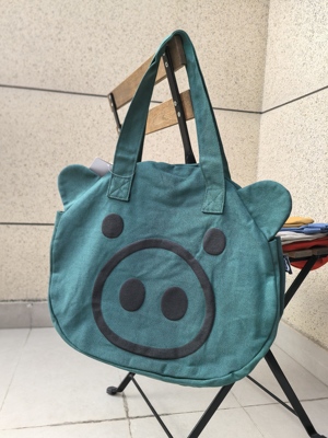 Drugstore 可爱小猪 单肩包 购物袋 环保袋