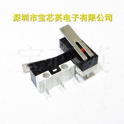 2A 125VAC 鼠标开关 三脚带柄按键 轻微动开关 小型带弹片开关