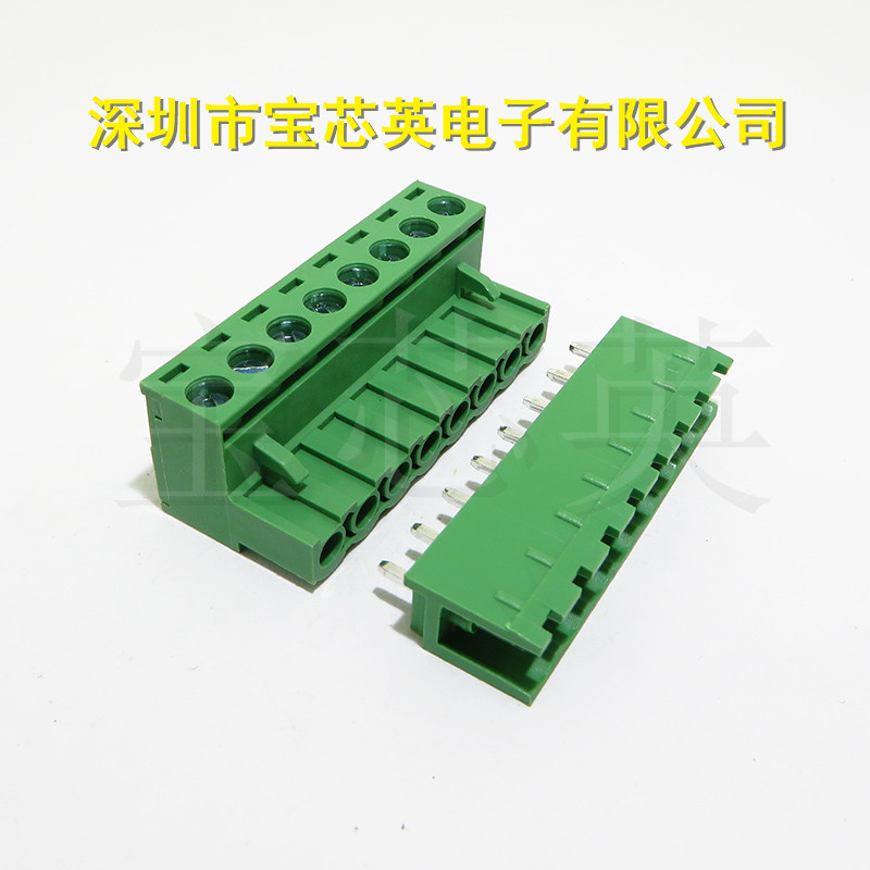 插拔式绿色接线端子