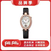 Follifollie女表希腊女神永恒复刻系列跳动 心椭圆复古石英腕表