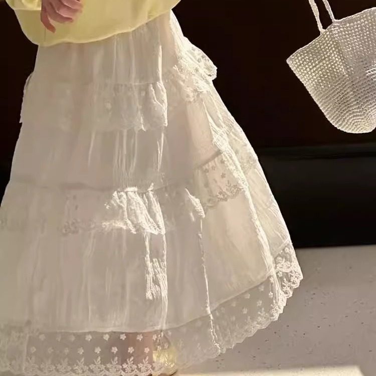 女童半身裙白色秋夏季长裙2025新款夏季中大童纱裙蛋糕裙公主裙,童装/婴儿装/亲子装,半身裙,淘宝优惠券,粉丝福利购,淘宝优惠卷