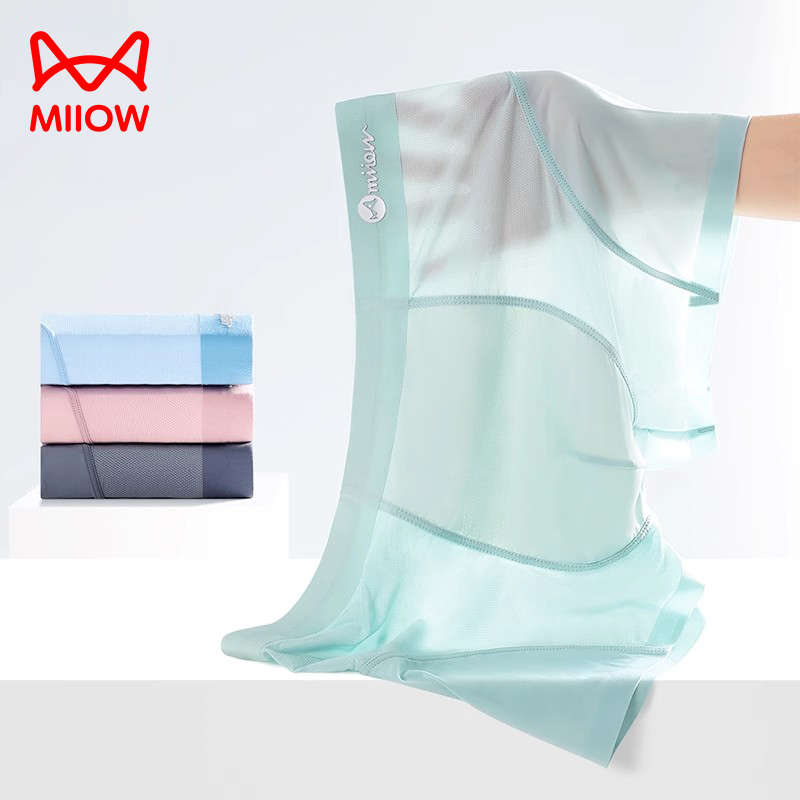 猫人内裤男网孔透桑蚕丝抑菌