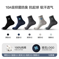 Черный 2+синий сапфир 2+темно-серый 2+светло-серый 2+белый 2 [Отличная цена, 10 пар, более экономично]