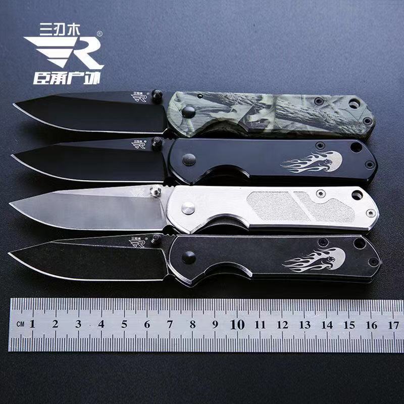 正品三刃木7010小折刀随身水果刀开小刀全钢精致锋利防身刀具