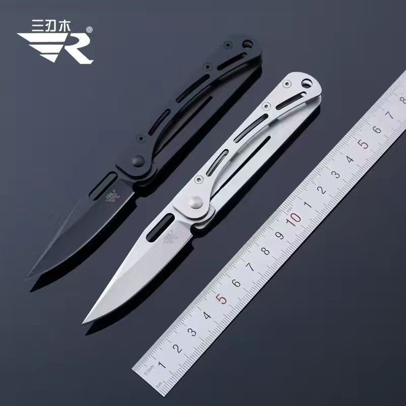 正品三刃木7017原全不锈钢折叠刀随身便携户外水果刀绝版小刀收藏