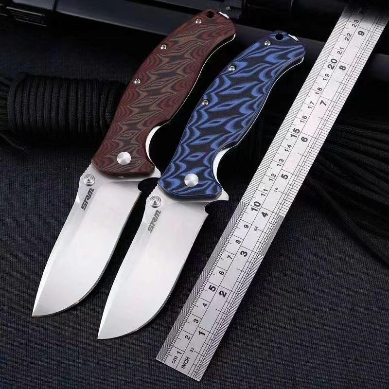 外销三刃木1005户外折叠随身高硬度进口彩色手柄便携式水果刀