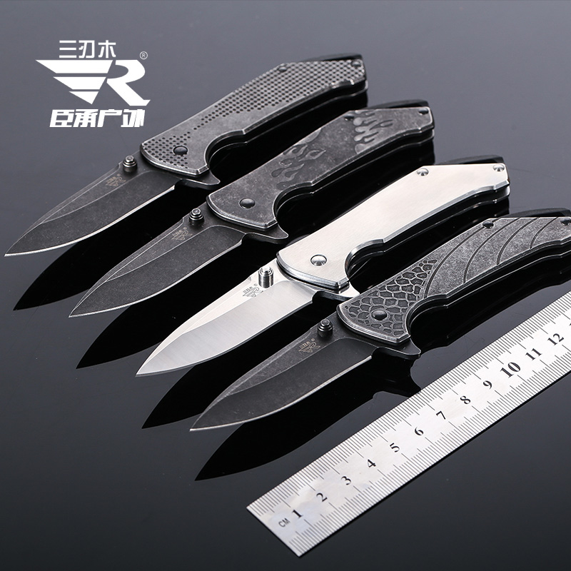 中国官方正品三刃木7089随身求生便携防身多功能折叠刀折刀具小刀