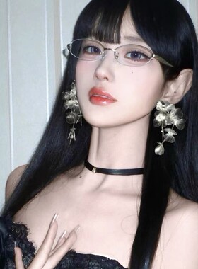 2026新款钛架眼镜框御姐风眼镜框大脸显小眼镜框支持hk4118