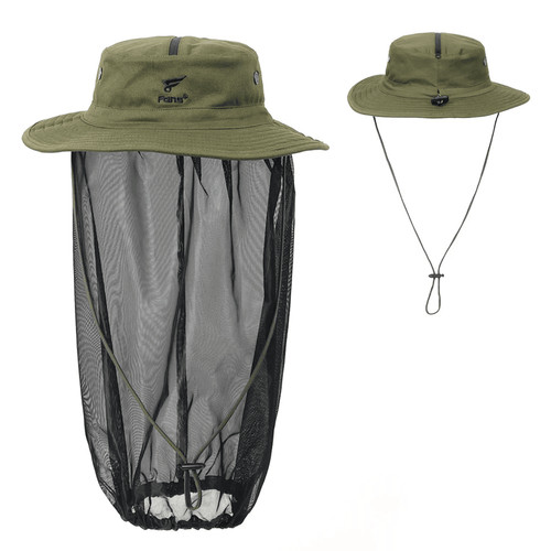 8Fans远投户外钓鱼帽防水垂钓防蚊帽夏季渔夫帽防晒透气防紫外线