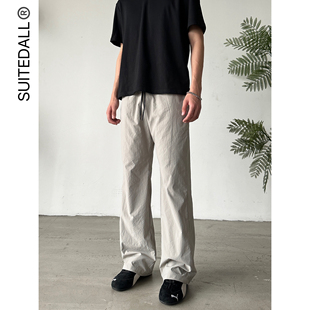 直筒微喇卡其色休闲运动夏季 2021M 薄 梭织速干长裤 SUITEDALL