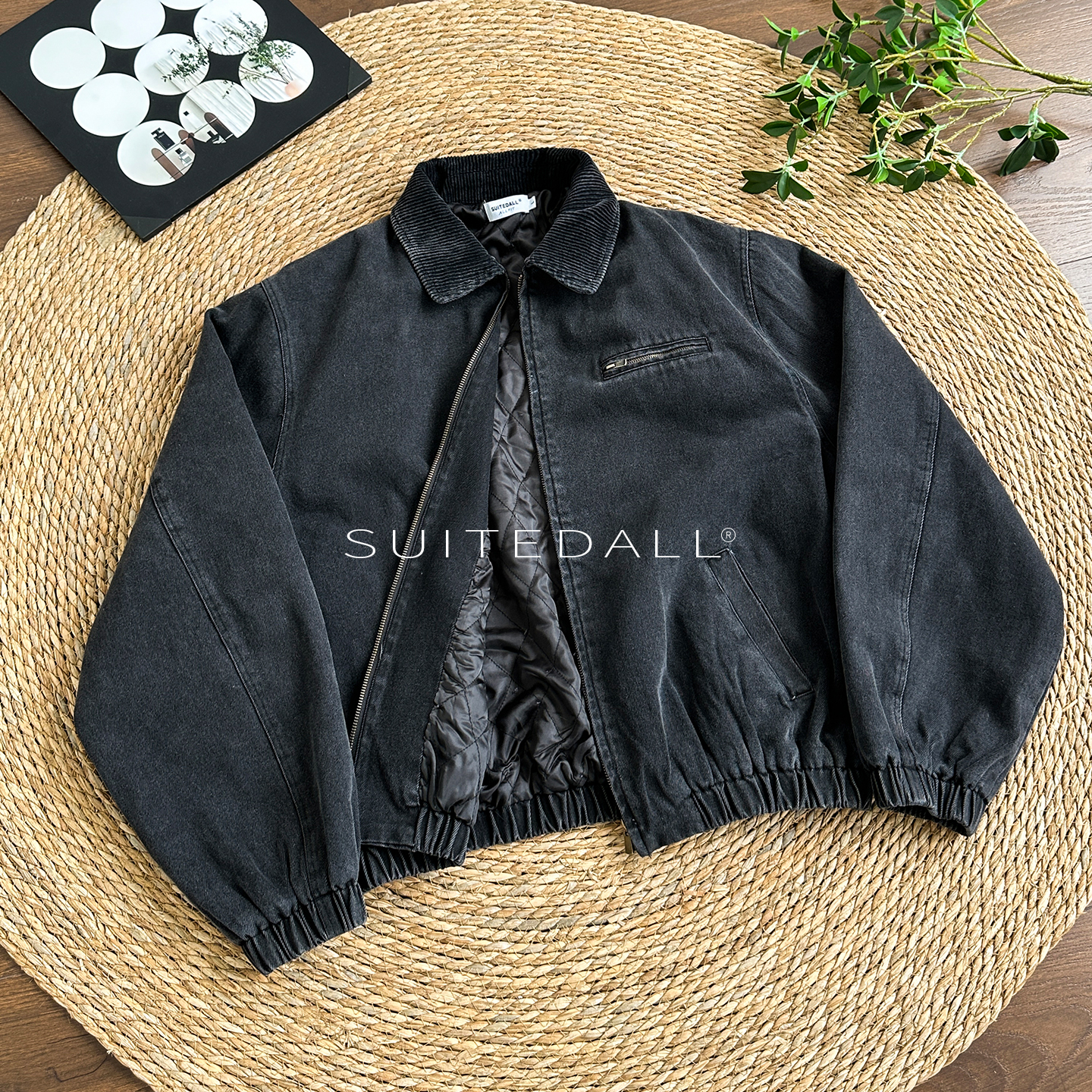 ALLFITJ97短宽水洗斜纹牛仔外套