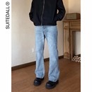 fit微喇叭牛仔裤 软长裤 517版 vibe潮流百搭小个子四季 型美式 Clean